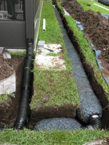 Connect downspouts into French Drain for greater efficiency Downspouts Connected To French Drain