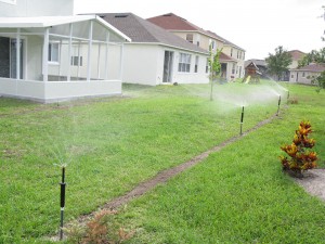 spaced sprinkler heads