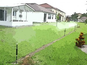 spaced sprinkler heads