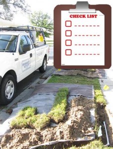sprinkler irrigation system checklist